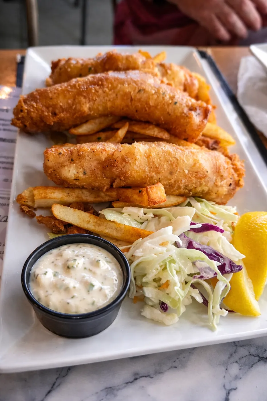 Fish and chips at Pour Taproom Jacksonville